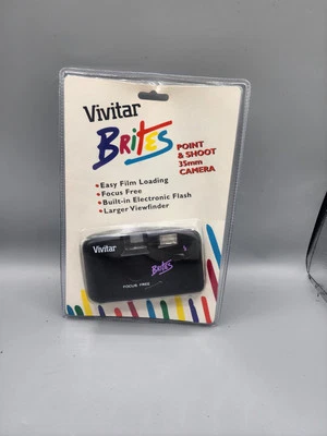 Vintage 1997' Vivitar Brites Point & Shoot 35mm Camera Focus Free New Sealed - Image 1 of 2