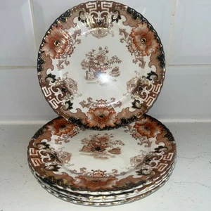 ANTIQUE SAMUEL RADFORD 1800s VICTORIAN IMARI 7" STARTER BREAD DESERT PLATE x5 - Picture 1 of 8