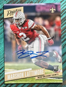 MARSHON LATTIMORE Saints 2017 Prestige Rookie Signatures #217 Auto RC - Picture 1 of 2