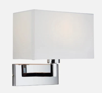 Piccolo Indoor Wall Light -Polished Chrome White Shade Endon 61604 NEW FREE POST - Image 1 of 2