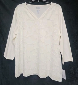 Women's Croft & Barrow Classic V Long Sleeve Tee T-Shirt Size XL - Picture 1 of 4