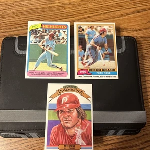 1980, 1981 Topps und 1982 Donruss DK - Pete Rose (3) Karten Lot in EX/NM Zustand - Bild 1 von 2