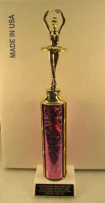 Ballerina Dance Trophy Award 13" FREE Custom Engraving "Support the Vet" - Image 1 of 2