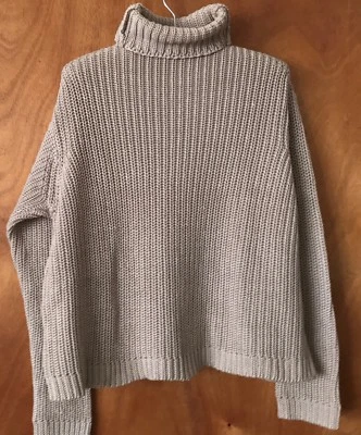 Suéter Cullen 100% Algodón Mercerizado (Mujer) S M Beige Oscuro Cable Cuello Tortuga Foto 1 de 4