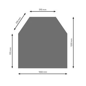 Bodenplatte B2 6-Eck gussgrau pulverbeschichtet 1200 x 1000 mm - Bild 1 von 1