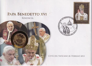 Vatican Numis Letter with Vatican Coin 50 Cent Resignation Pope Benedict - Picture 1 of 1