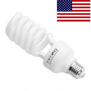 Spiral Light Bulb 45W Daylight 5500K E27 Photography Studio Photo Video E8N6 - Picture 1 of 9