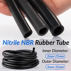 Nitrile NBR Smooth Rubber Fuel Unleaded Petrol Diesel Oil Line Hose Pipe Tubing - Picture 1 of 5