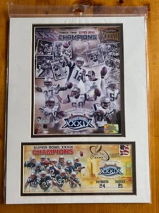 New England Patriots 3 Time Super Bowl Champions Matted Photo Cover 2005 SB 39 - Bild 1 von 1