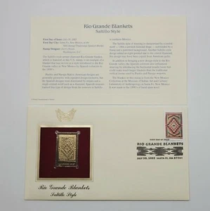 4 Rio Grande Blankets 22kt Gold Stamp First Issue 37 Cent July 30, 2005. STP58 - Picture 1 of 4