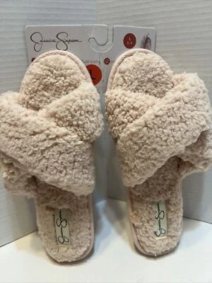 Zapatillas Jessica Simpson de espuma viscoelástica forro de felpa interior/exterior para mujer talla L 8-9 Foto 1 de 4