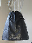 Zara Faux Leather Black Mini Skirt With Hip Pockets A-line Size Medium