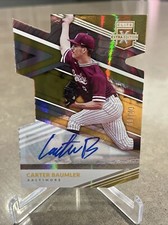 Carter Baumler Auto 2020 Elite Extra Edition Aspirations Die Cut 08/24 Orioles