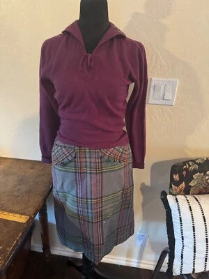 VINTAGE WOOL PLEATED SKIRT & SWEATER / CARDIGAN SET / OUTFIT..PREPPY..1960'S - Image 1 of 4