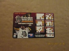 AHL Chicago Wolves Vintage Circa 2002-03 Team Logo Hockey Magnet Schedule
