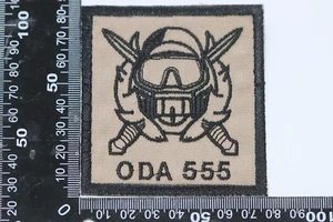 US ARMY 5TH SPECIAL FORCES SFGP ODA 555 CLOTH PATCH BLACK ON TAN - Picture 1 of 1