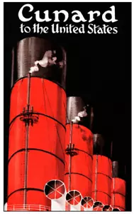 Cunard Trichter Mauretania 11 x 17 Poster - Bild 1 von 4