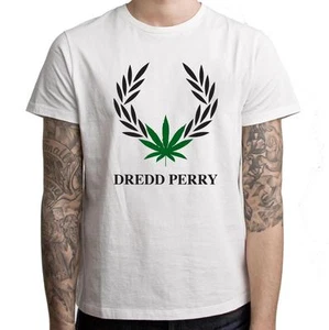 Dredd Perry Uomo T-Shirt - Reggae Rasta Cannbis Mod Bob Marley Erba - Imagen 1 de 1