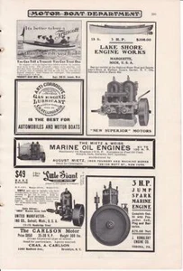 1906 Lake Shore Marine Engine Ad/ Also Spark Engine / Mietz / Little Giant Motor - Picture 1 of 1