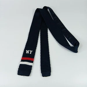 Corbata tejida para hombre NY azul 56/2 pulgadas - Imagen 1 de 7