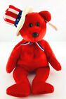 Ty Beanie Babies - SAM The Fourth of July Red Bear - MWNT 2003