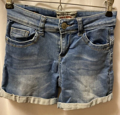 "Hot Kiss Get the Lift Pantalones Cortos de Jean Elastizados con Puños para Mujer Talla 1 23X4 1/2""" Foto 1 de 4