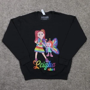 XOMG Pop Sweater Girls Medium Black Graphic Leigha Crewneck Sweatshirt Siwa 6180 - Picture 1 of 8