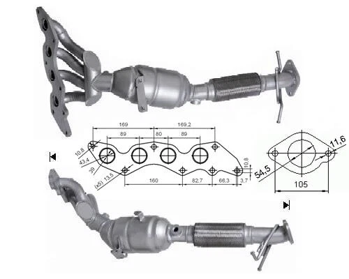 CATALIZZATORE PER VOLVO C30 2.0i 16V 1999 cc 107 Kw/146 cv B4204S3 DAL 10/06>12/ - Imagen 1 de 1