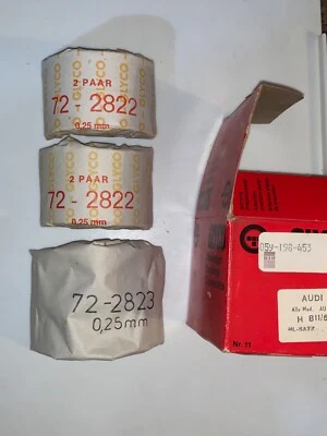 PORSCHE 924 /Audi 100LS 1976 main bearing set Part # 059198453 +0.25 German NOS - Image 1 of 2