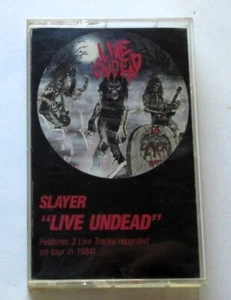 Slayer Live Undead Cassette Tape & Insert Enigma Metal Blade Records MBR 1037 - Picture 1 of 7