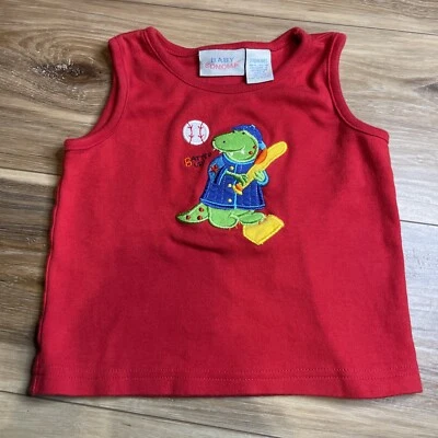 Ropa sin mangas roja vintage para bebé Sonoma bebé niño talla 24 M béisbol bordada Foto 1 de 4