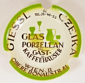 Giessl Czeika Glas Porzellan Gast. Kaffeehauser Small Dish. Made in Austria. - Picture 1 of 7