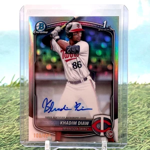 RARE FULL NAME AUTO 2025 Bowman Khadim Diaw 1st Bowman Chrome Auto /499 Twins - Picture 1 of 2