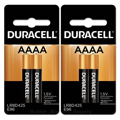 4 pilas alcalinas Duracell AAAA (MX2500, E96, MN2500, LR8D425, 25A) Foto 1 de 3