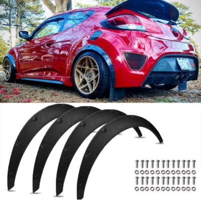 Kits de carrocería extra ancha para Hyundai Veloster 4x 3,5" guardabarros coche llamaradas arco de rueda Foto 1 de 4