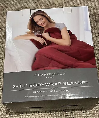 CHARTER CLUB 3-IN -1 BodyWrap Blanket, LEOPARD PRINT - Brand New in the Box - Image 1 of 4