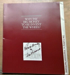 vintage Die-Cutting advertising sample from Northwest Printers brochure folder - Picture 1 of 8