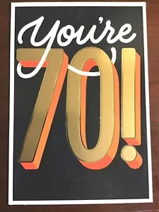 70th BIRTHDAY Card Age 70 HAPPY BIRTHDAY 2 choices Hallmark Brand - Picture 1 of 7