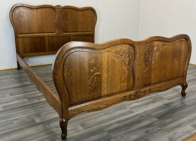Louis XV Style Vintage French Oak Double Bed (LOT 1010) • 361.61£