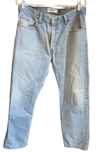 LEVI'S 505 Men’s Regular Fit Blue Jeans 36x30 Light Wash 100% Cotton - Picture 1 of 10