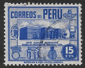 PERU 1938-1947 LOCAL MOTIVES 15c (KBX) - Picture 1 of 1