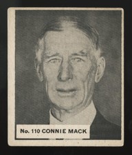 1936 V355 WORLD WIDE GUM CANADIAN GOUDEY #110 CONNIE MACK PHILADELPHIA ATHLETICS