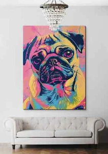 Modern Andy Warhol Pug Dog Canvas Unframed & Limited Edition Paint Touchup - Bild 1 von 3