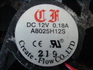 12 volt cooling fan A8025H12S 3-1/8" X 3-1/8" X 1" - Afbeelding 1 van 4