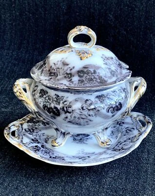 Tureen del siglo XIX ~ Pinder, Bourne & Hope ~ PB y H ~ Inglés Foto 1 de 4