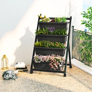 STOREADY Vertical Raised Garden Bed 4Ft Freestanding Elevated Garden Planters - Picture 1 of 13