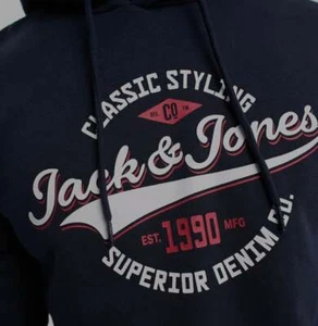 Sweat marine imprimé Jack & Jones - Picture 1 of 6