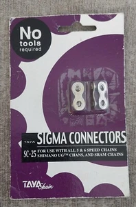 Taya Chain Sigma Connectors SC-25 for 5 & 6 Speed Chains Shimano UG SRAM NOS - Picture 1 of 2