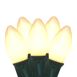 Northlight 25ct Opaque Clear White C9 Outdoor Christmas Lights - Green Wire - Picture 1 of 3