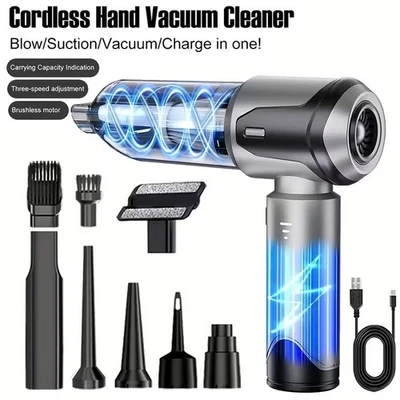 Kabelloser Auto-Staubsauger 💨 Stark, Nass & Trocken, Blasen & Saugen, kompakt - Bild 1 von 4